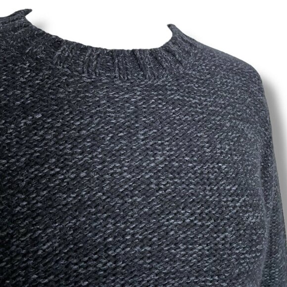 Guide Series Womens Sweater Sz Medium Charcoal Gray Wool Blend Marled Knit - Picture 4 of 6